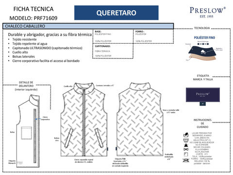 CHALECO CABALLERO QUERETARO PRF71609