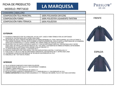 CHAMARRA CABALLERO LA MARQUESA PRF71610