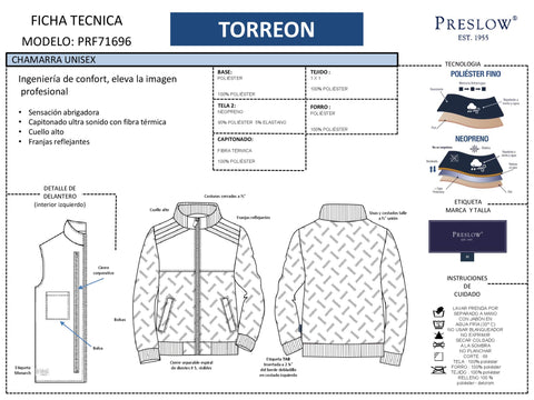 CHAMARRA UNISEX TORREON PRF71696