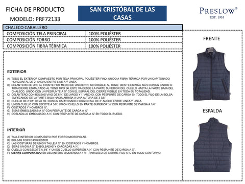 CHALECO CABALLERO SAN CRISTOBAL DE LAS CASAS PRF72133
