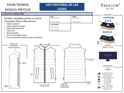 CHALECO CABALLERO SAN CRISTOBAL DE LAS CASAS PRF72133