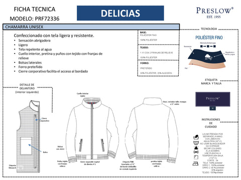 CHAMARRA UNISEX DELICIAS PRF72336
