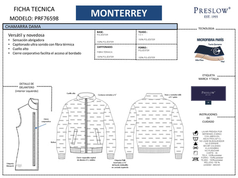 CHAMARRA DAMAS MONTERREY PRF76598
