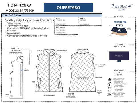 CHALECO DAMAS QUERETARO PRF76609