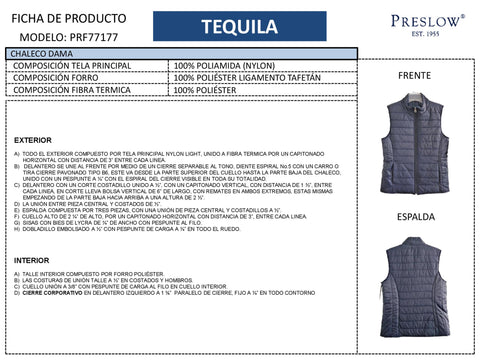 CHALECO DAMAS TEQUILA PRF77177