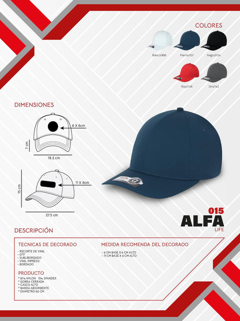 GORRA PREMIUM ALFA LIFE FC00015