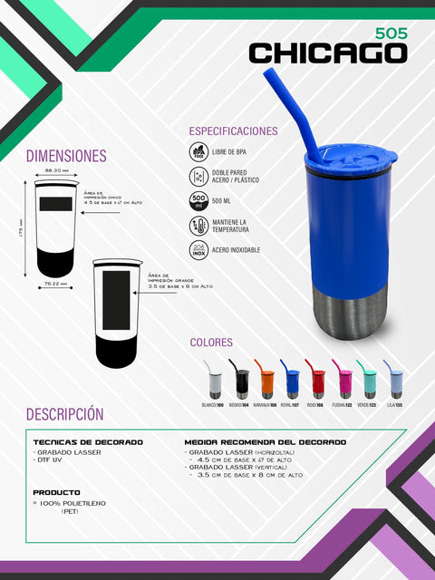 TERMO CHICAGO 500ML T000505