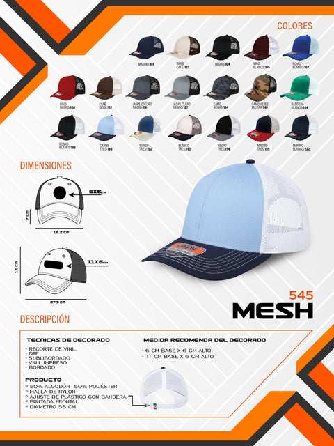GORRA MESH D000545