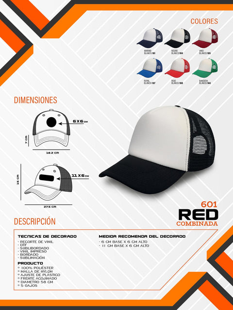 GORRA RED COMBINADA D000601