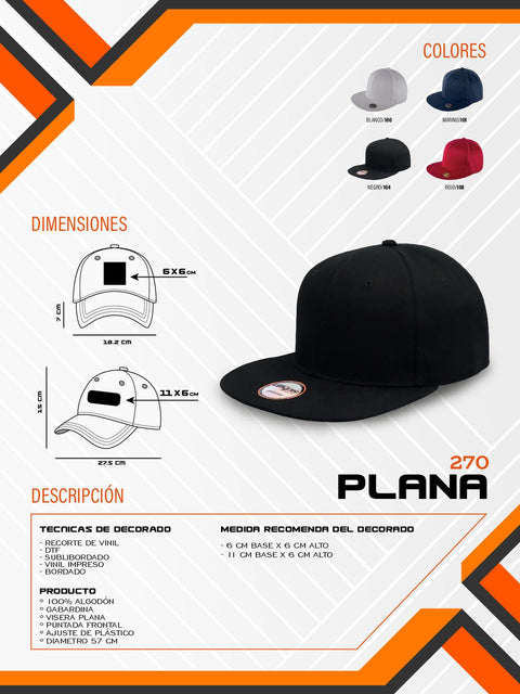 GORRA PLANA D000270